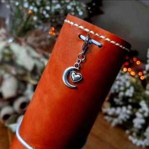 Moon heart charms planner charm clipon bracelet charms silver